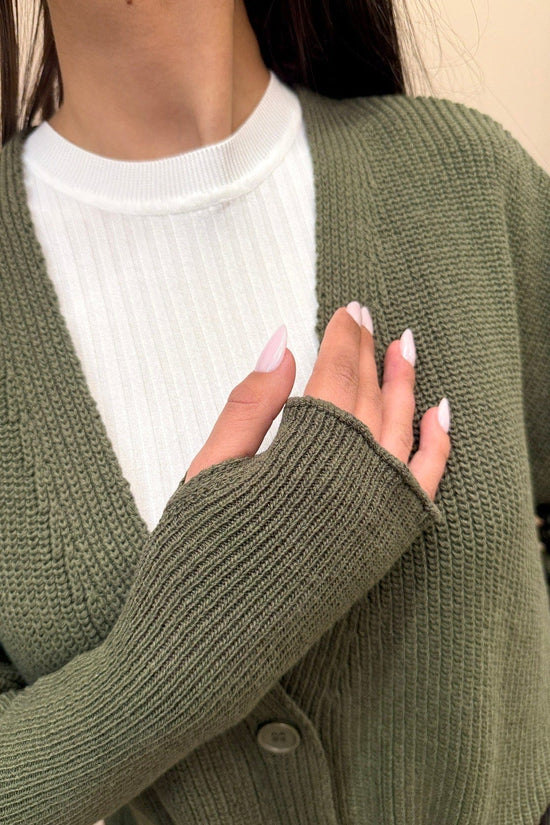 Gilet con bottoni - VERDE