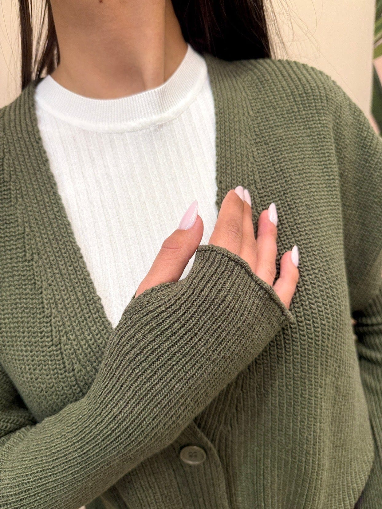 Gilet con bottoni - VERDE