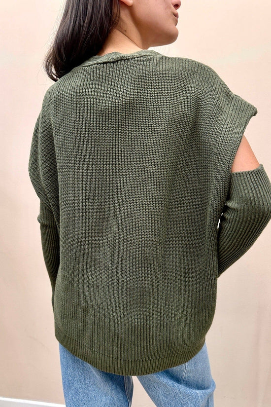 Gilet con bottoni - VERDE
