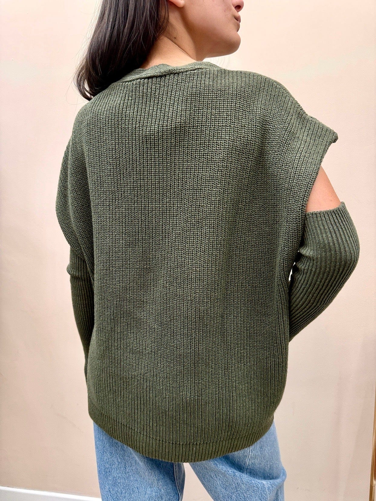 Gilet con bottoni - VERDE