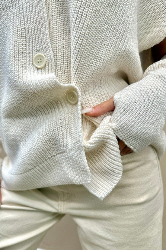 Gilet con bottoni - PANNA