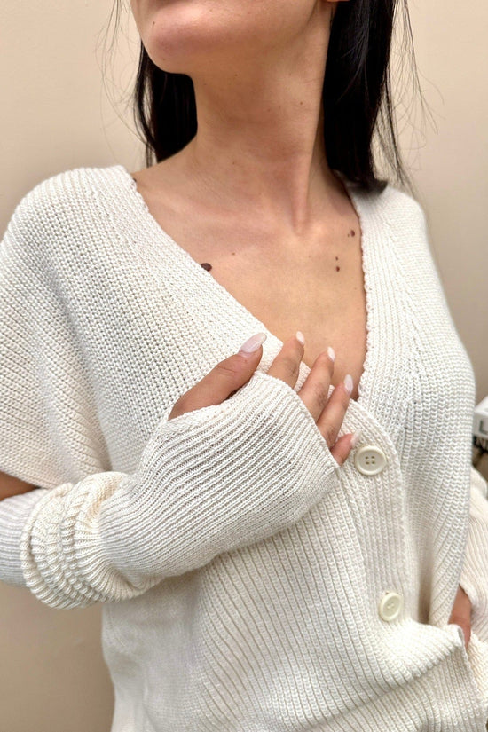 Gilet con bottoni - PANNA