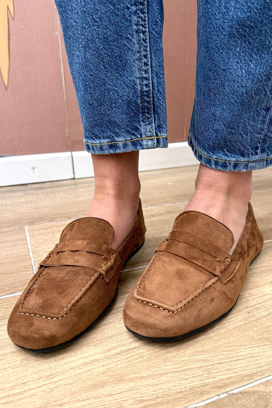 Mocassino in camoscio - CUOIO