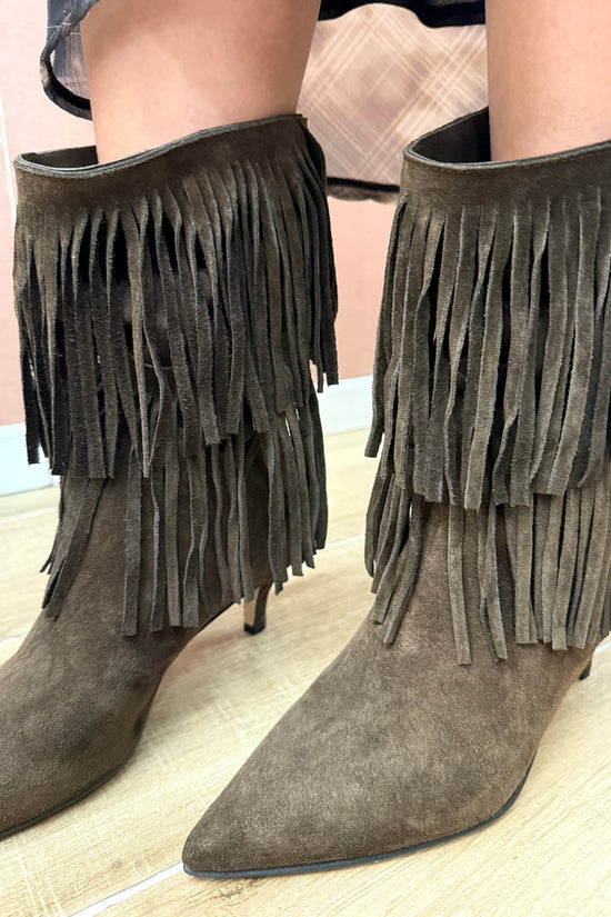 Stivale frange - MORO