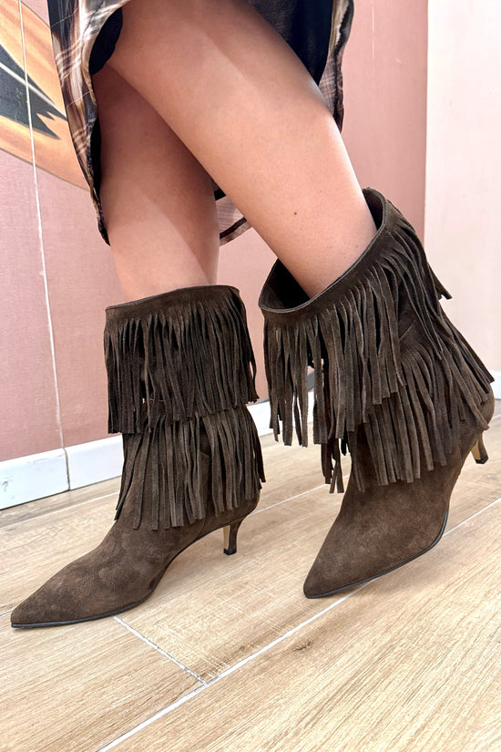 Stivale frange - MORO