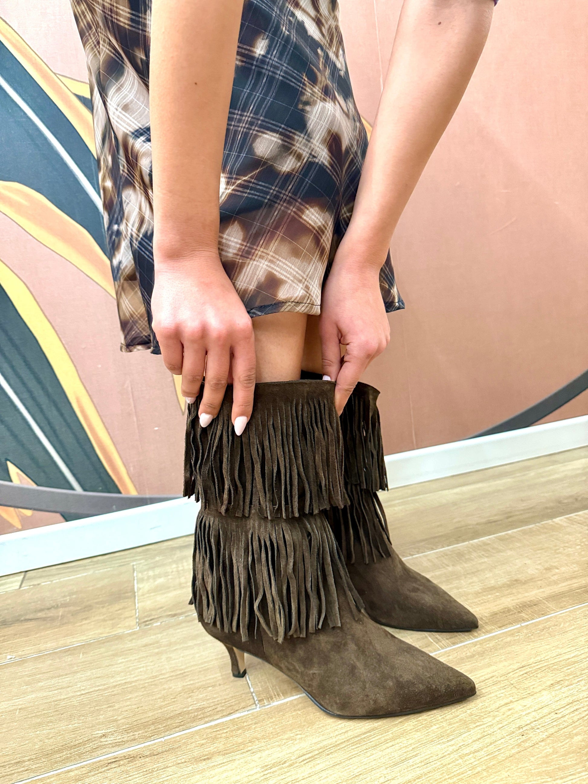 Stivale frange - MORO