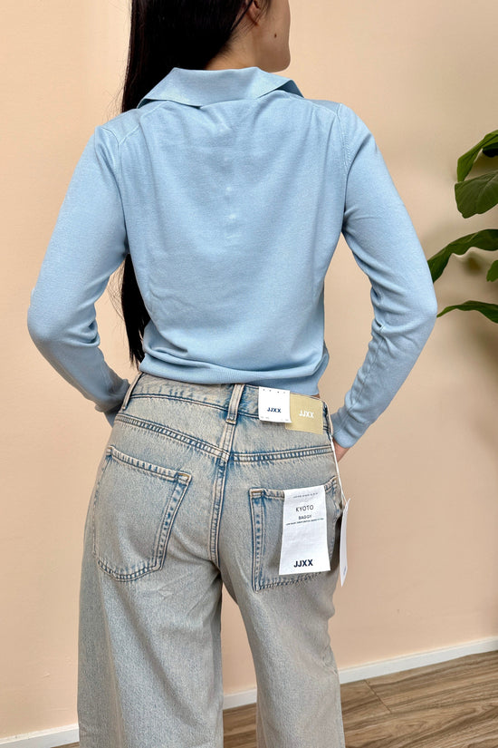 Polo in viscosa - CELESTE