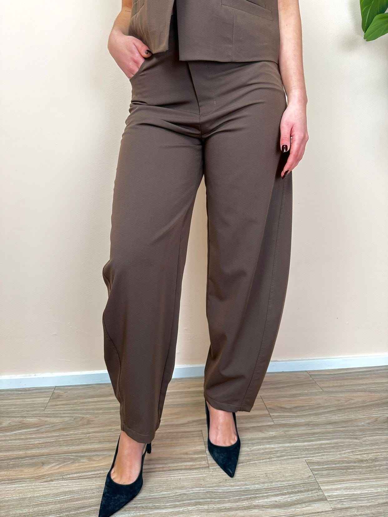 Gilet e pantalone ovetto - CACAO