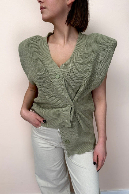 Gilet bottone lato - KAKHI