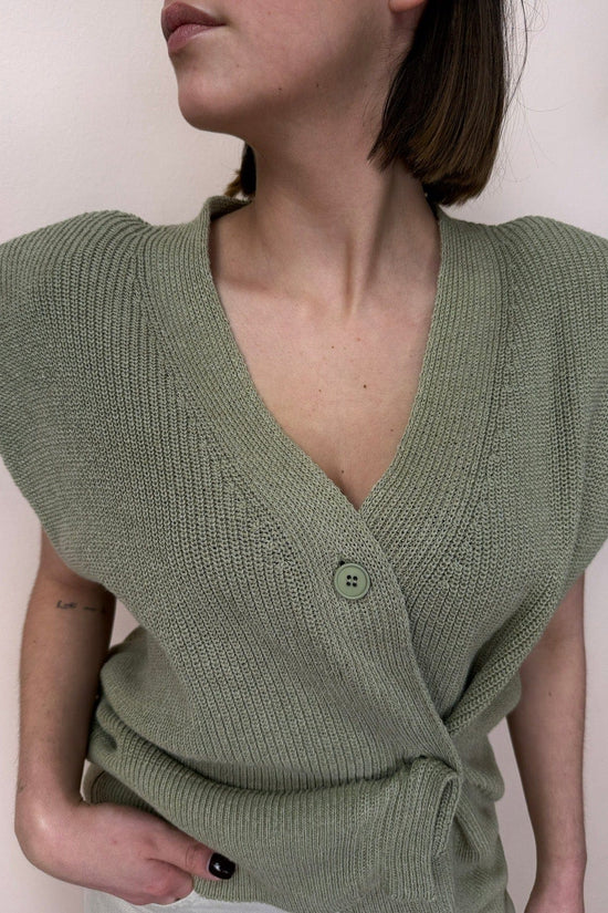Gilet bottone lato - KAKHI