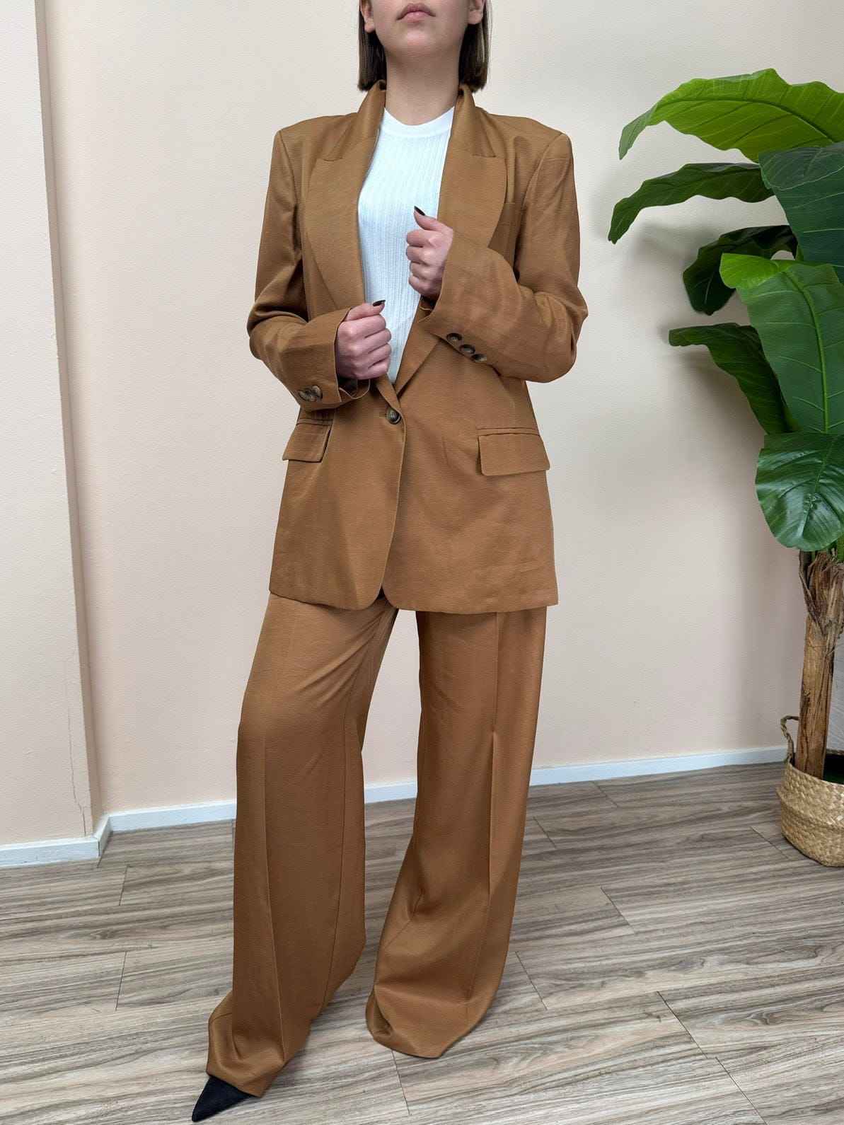 Pantalone palazzo - BISCOTTO