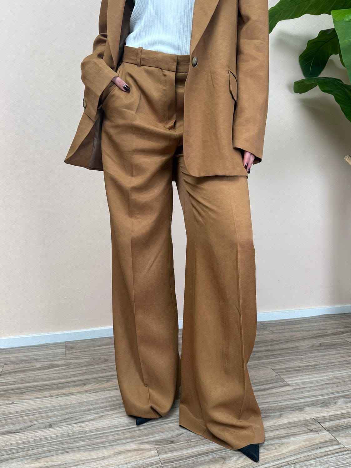 Pantalone palazzo - BISCOTTO