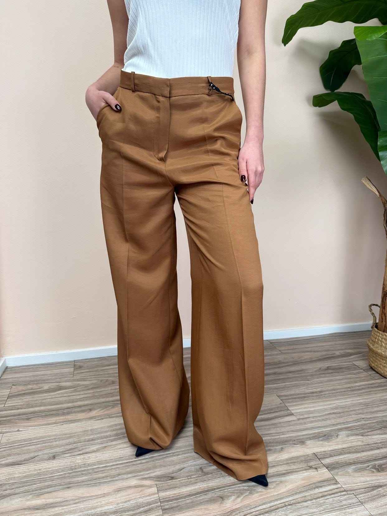 Pantalone palazzo - BISCOTTO