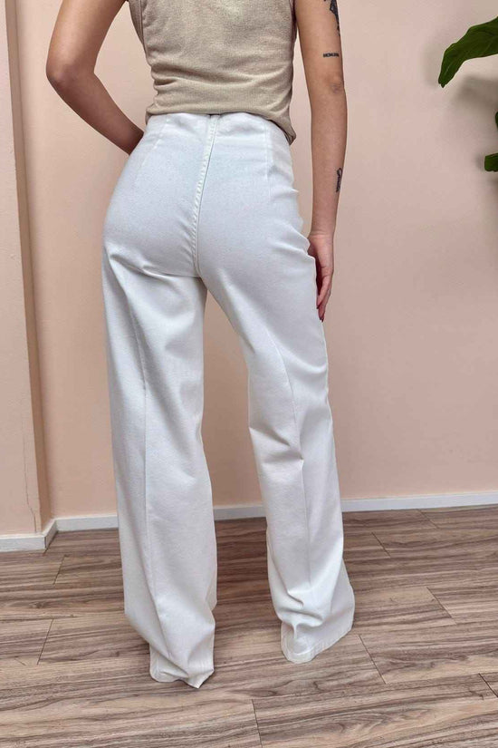 Jeans con taschine palazzo - BURRO