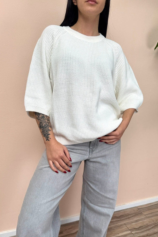 Pull cotone "Marge" - BIANCO