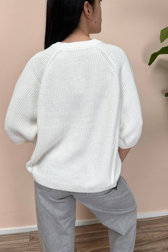 Pull cotone "Marge" - BIANCO