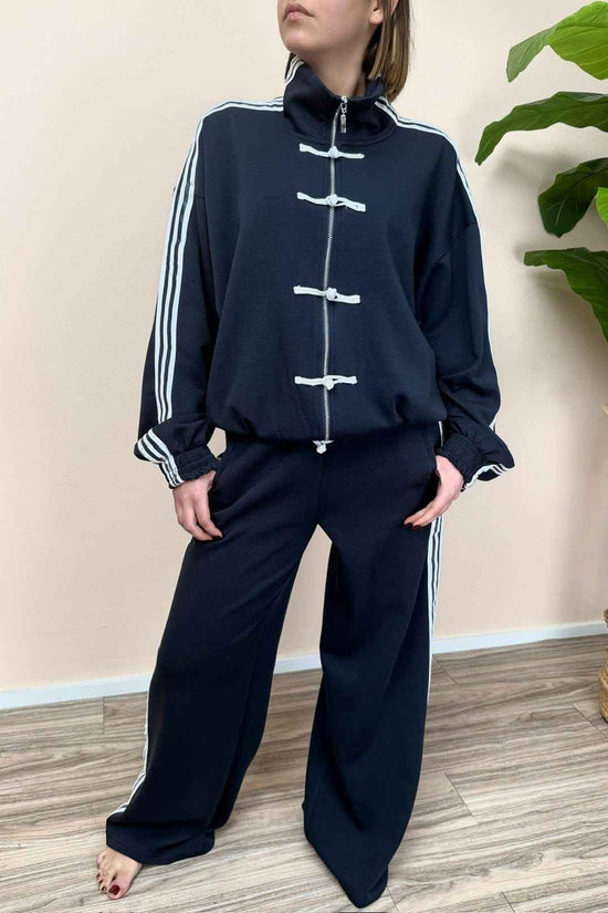 Giacca scuba con alamari - BLU