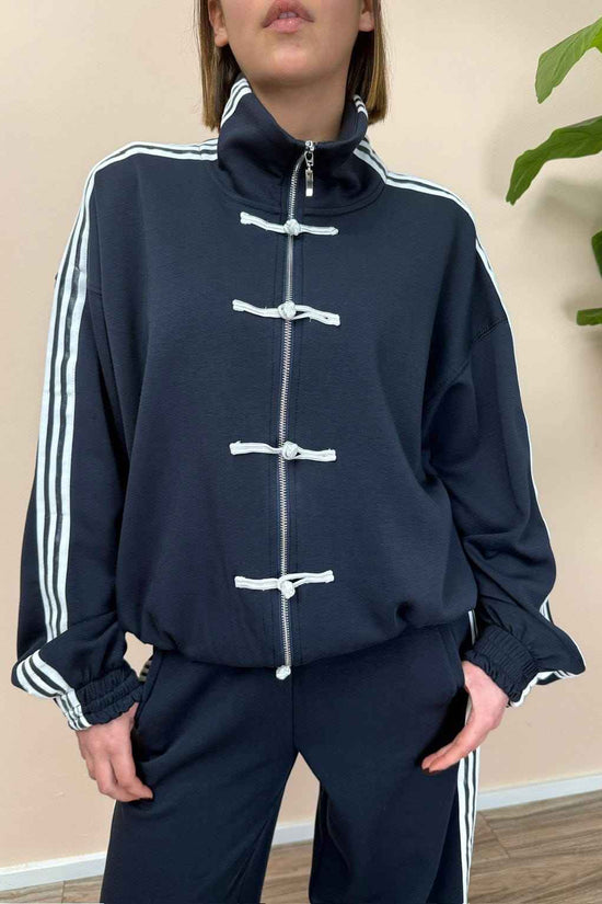 Giacca scuba con alamari - BLU