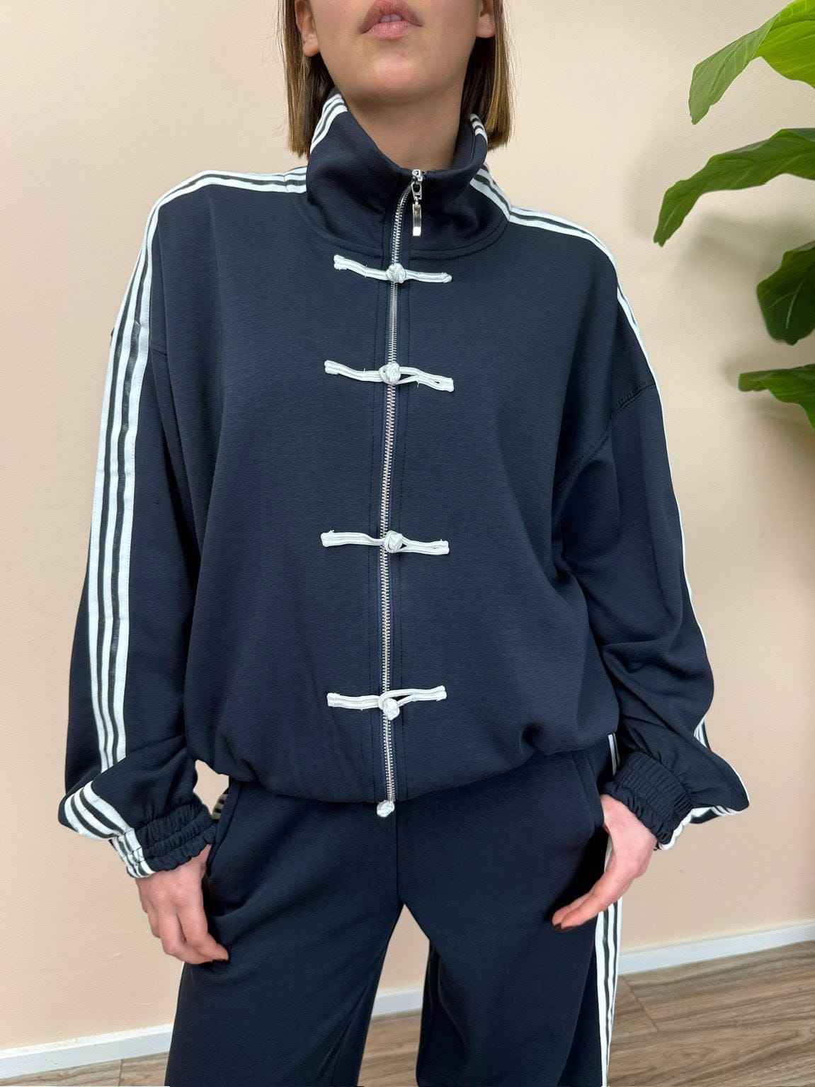 Giacca scuba con alamari - BLU