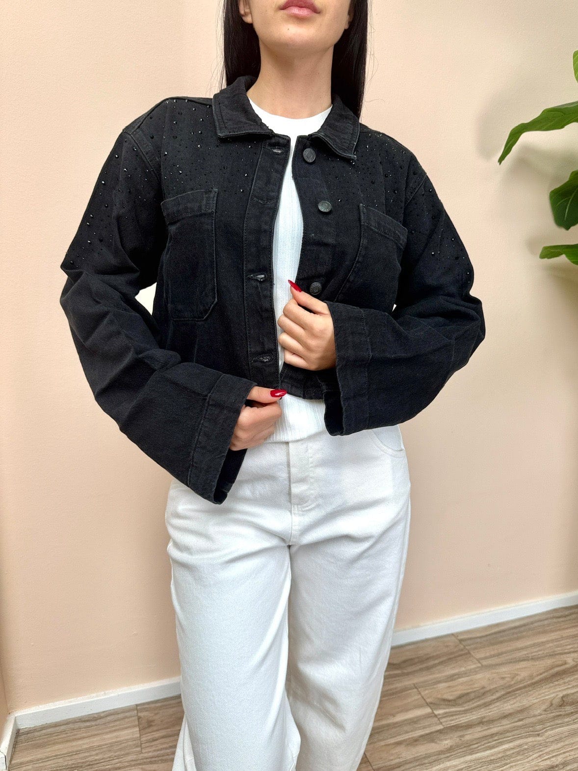 Giacca Dora strass - NERO