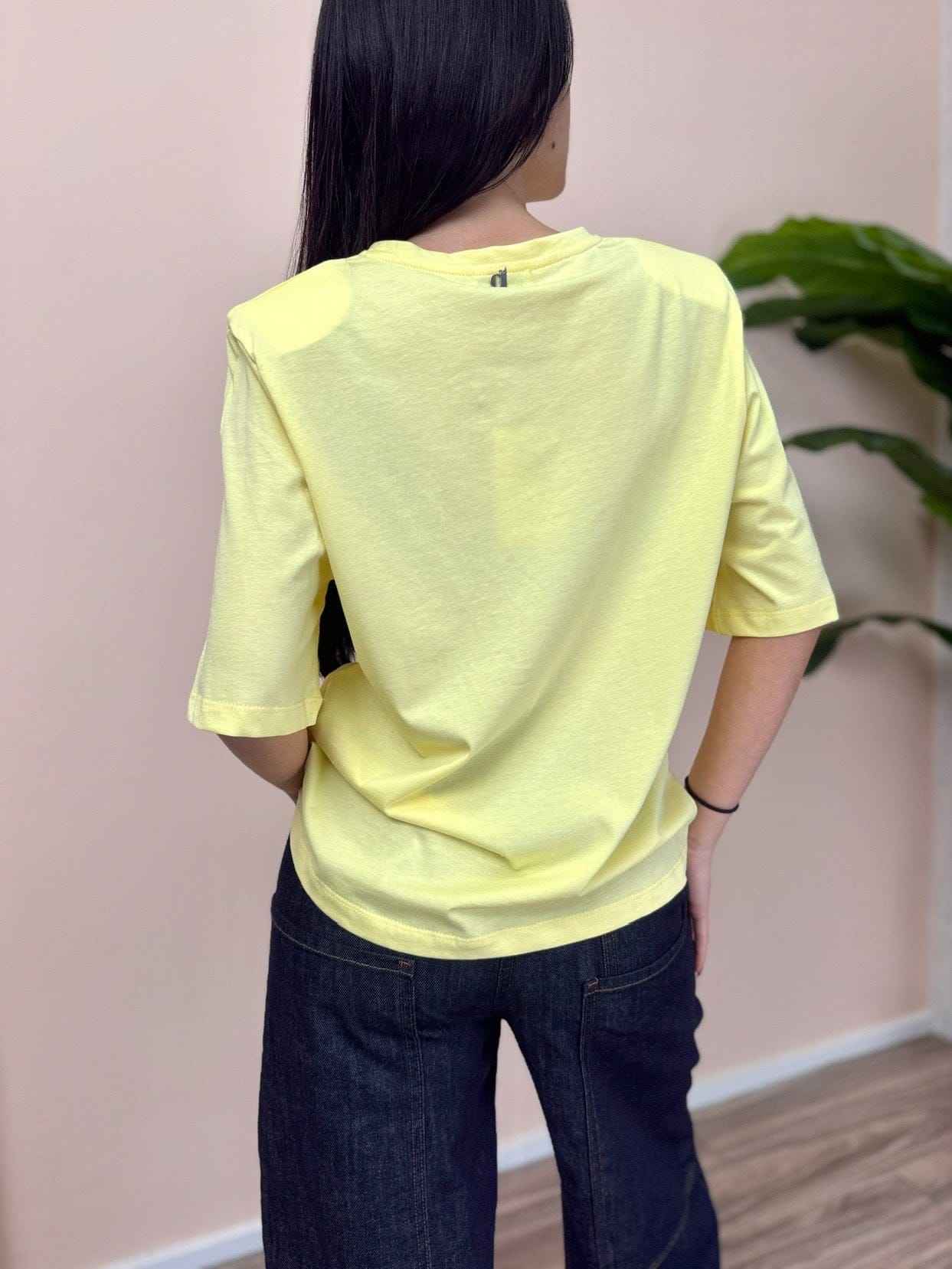 T-Shirt c/spalline - GIALLO