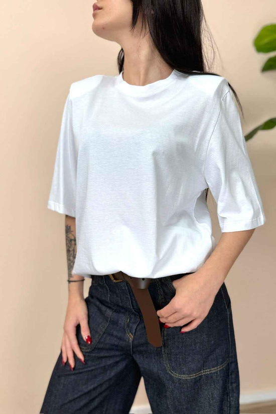 T-Shirt c/spalline - BIANCO