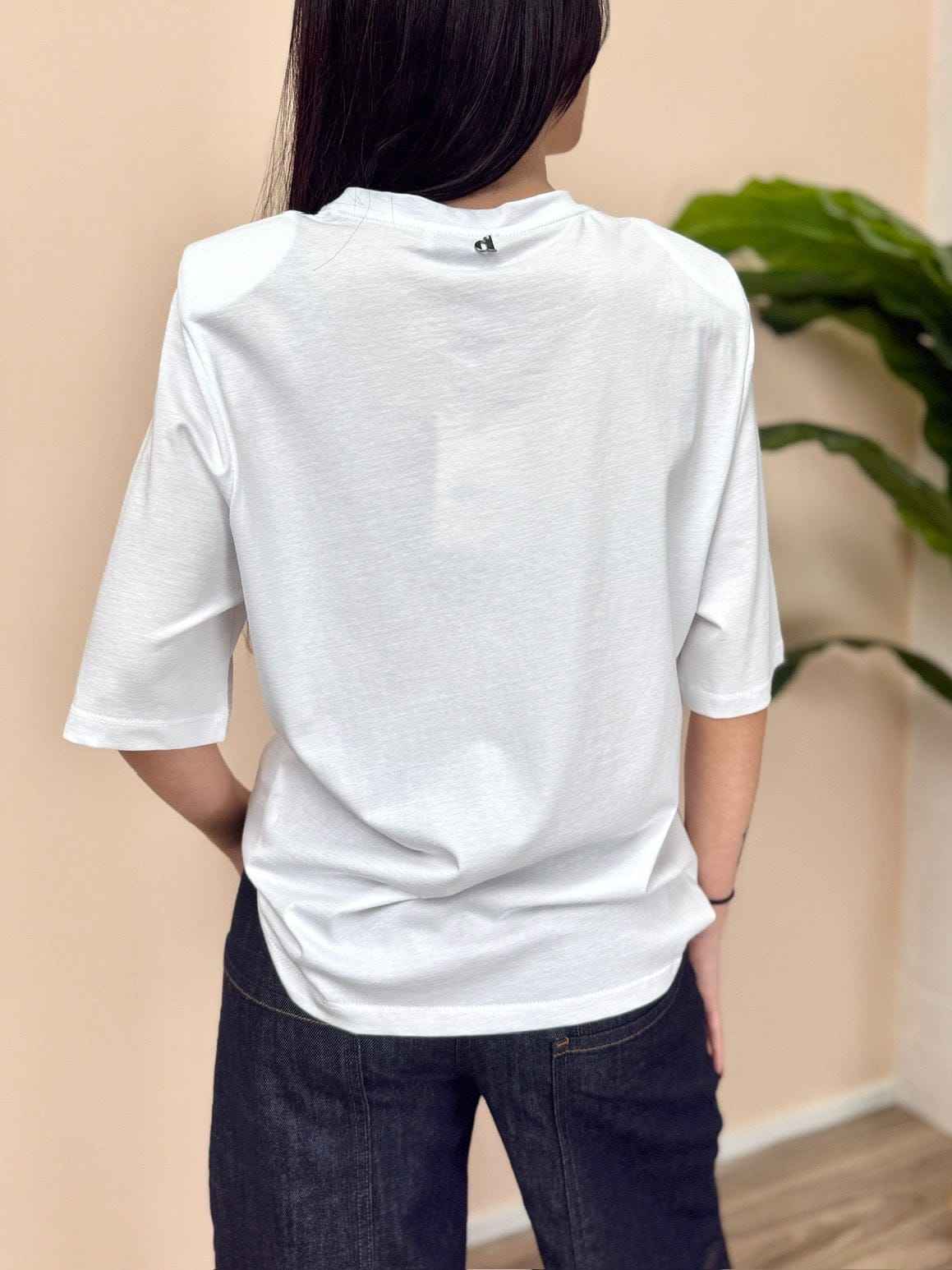 T-Shirt c/spalline - BIANCO
