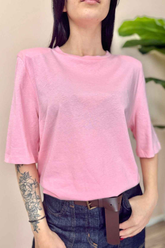 T-Shirt c/spalline - ROSA
