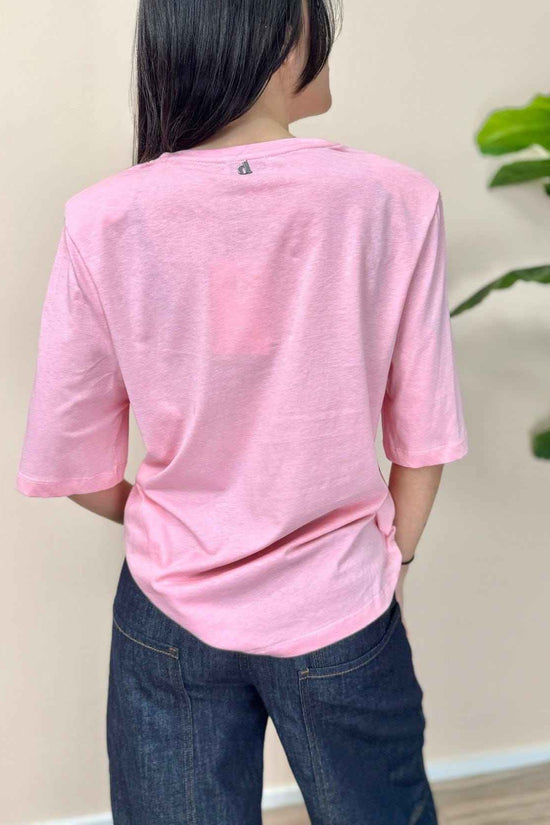 T-Shirt c/spalline - ROSA