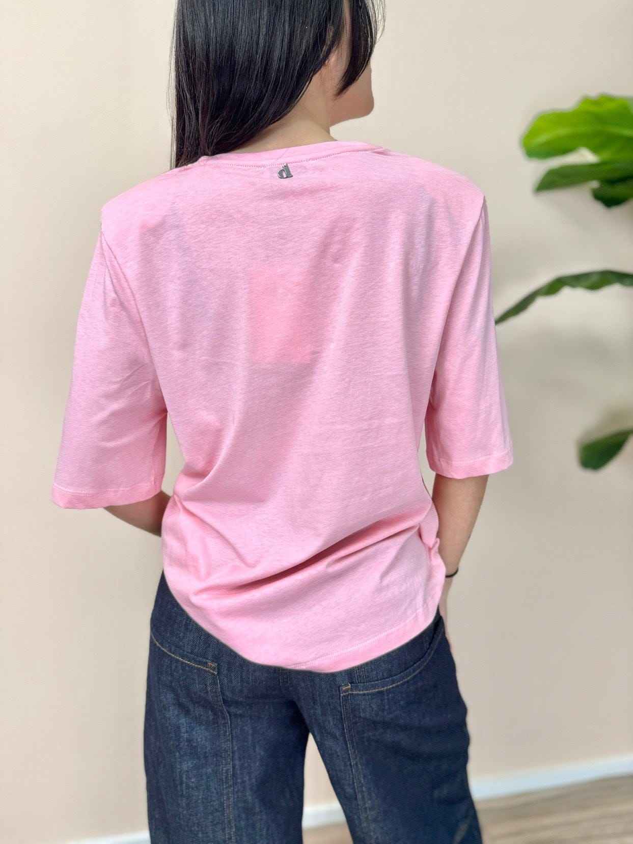 T-Shirt c/spalline - ROSA