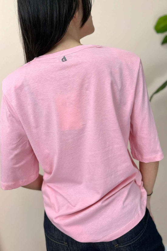 T-Shirt c/spalline - ROSA
