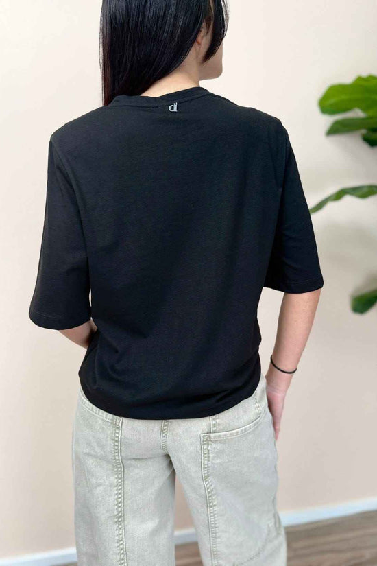 T-Shirt c/spalline - NERO