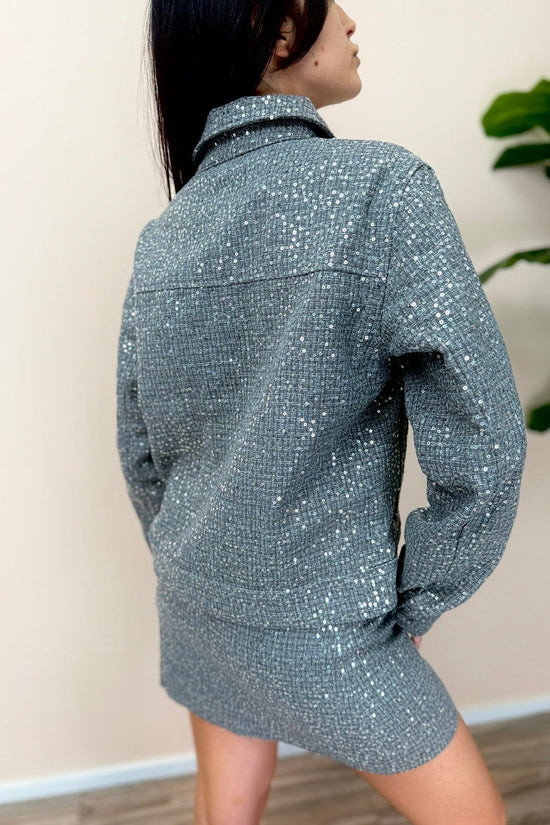 Giacca micropaillettes - JEANS