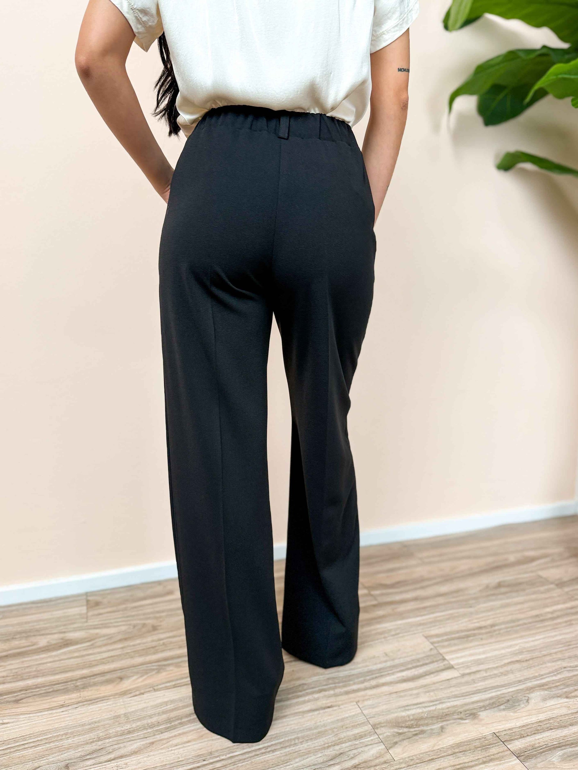Pantalone palazzo - NERO