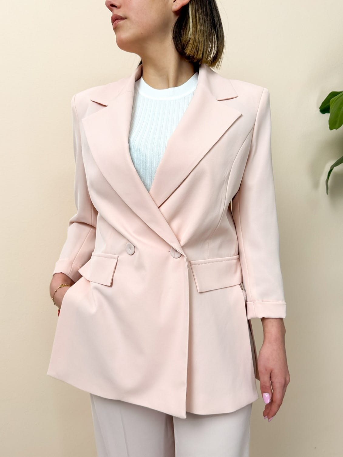Giacca con spacchi - ROSA