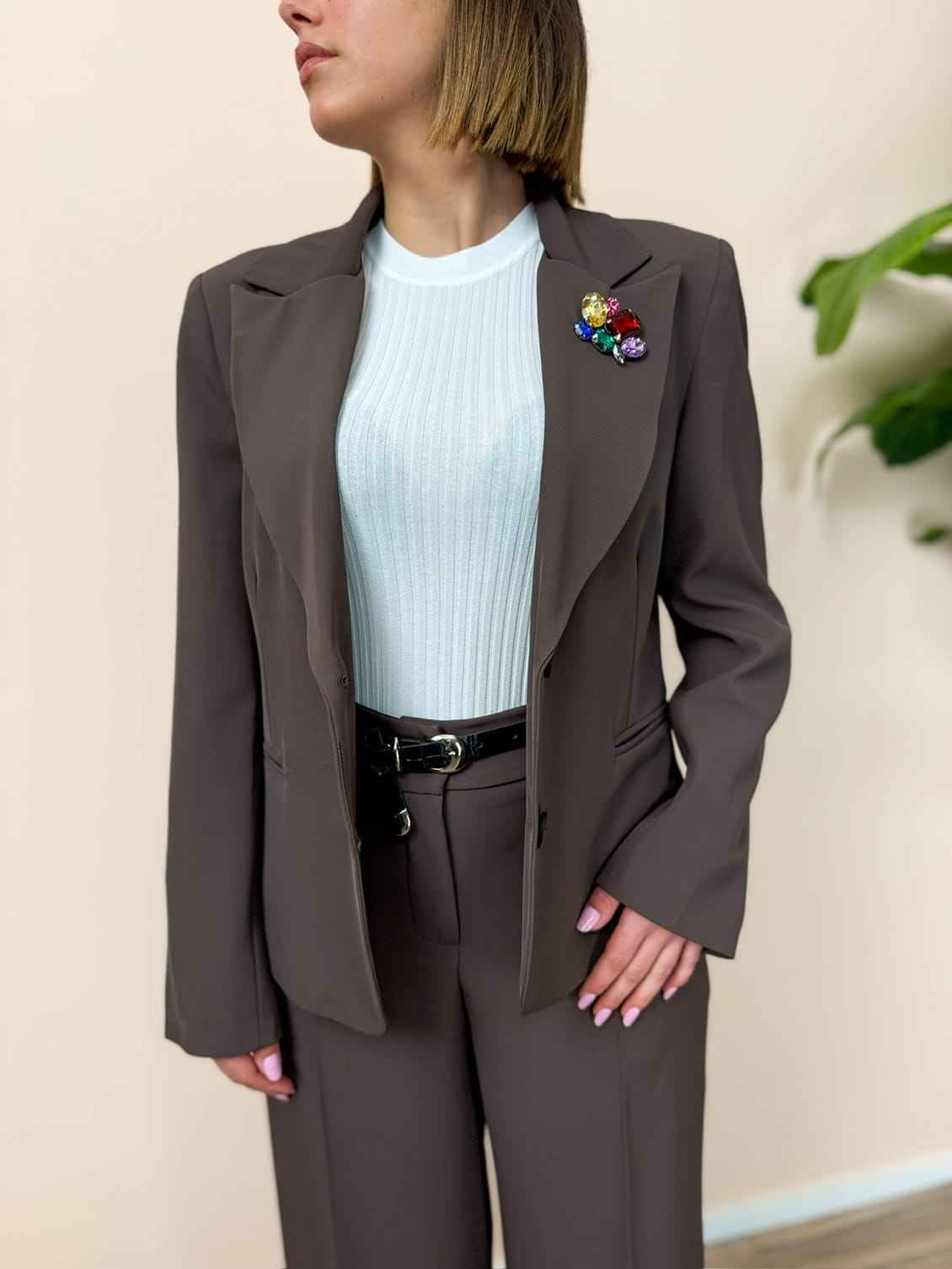 Giacca fit slim - MORO