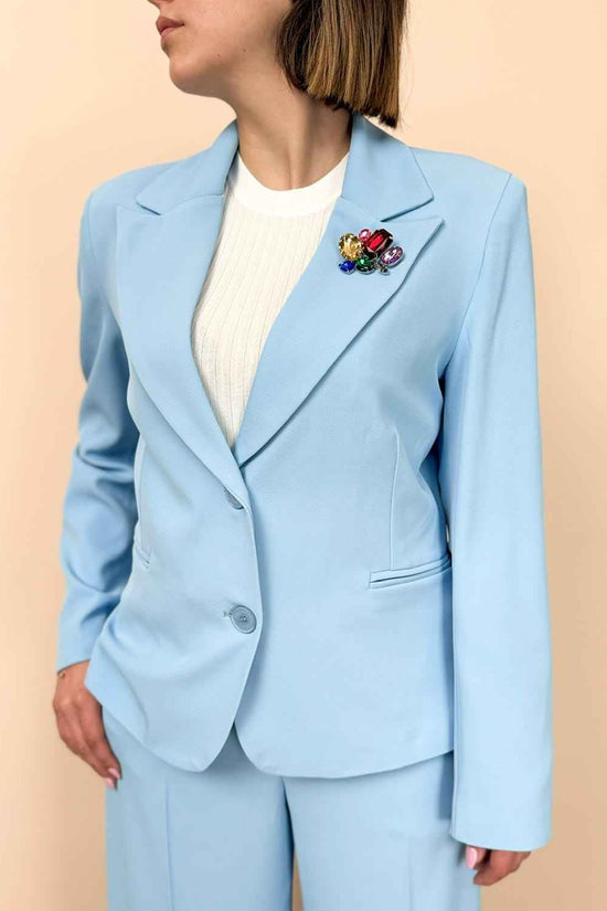 Giacca fit slim - CELESTE