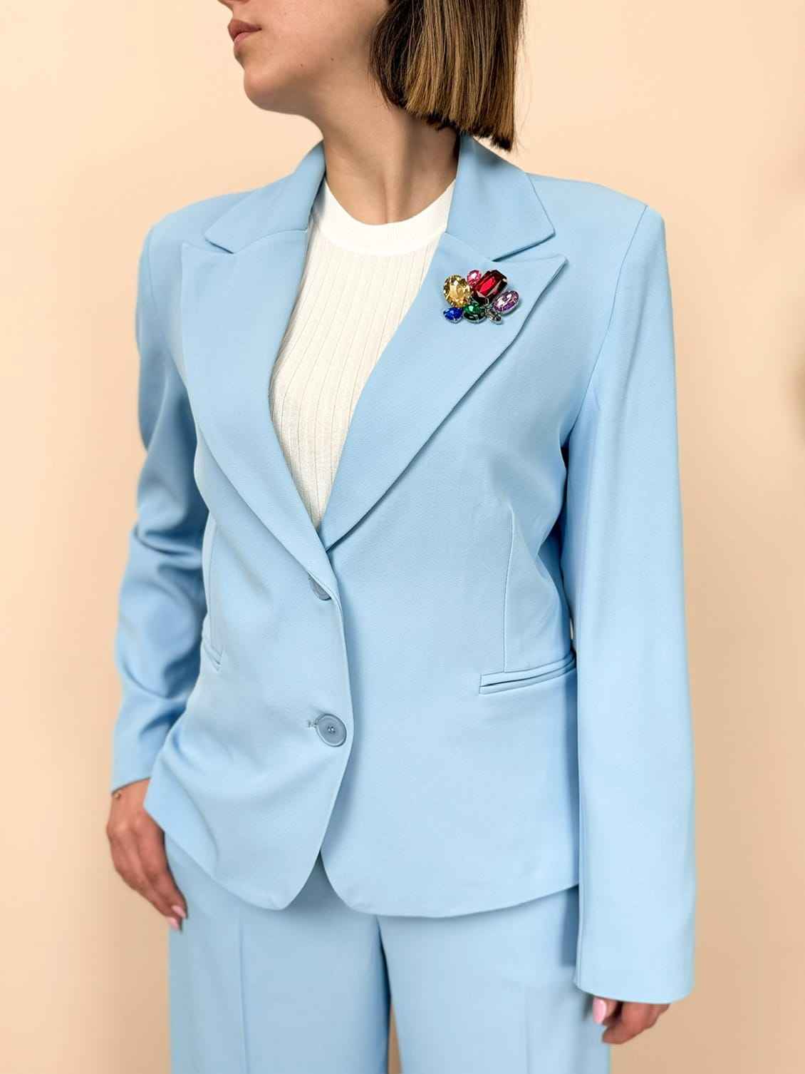 Giacca fit slim - CELESTE