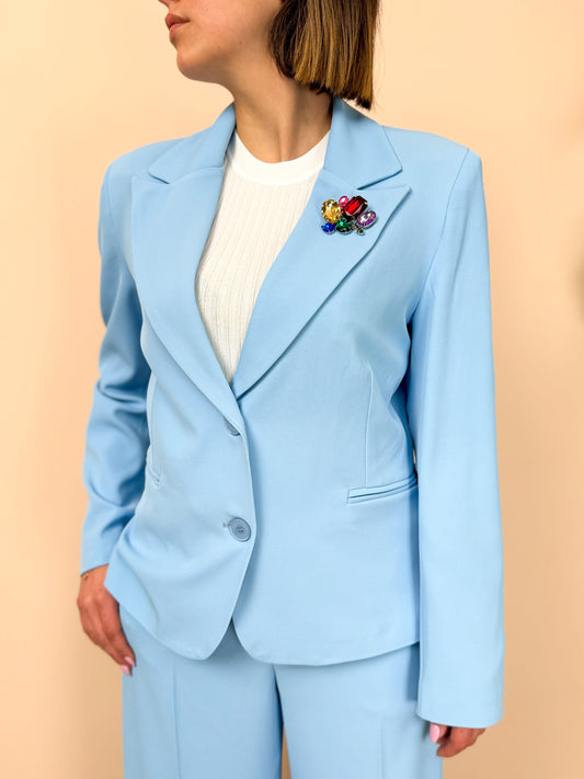 Giacca fit slim - CELESTE