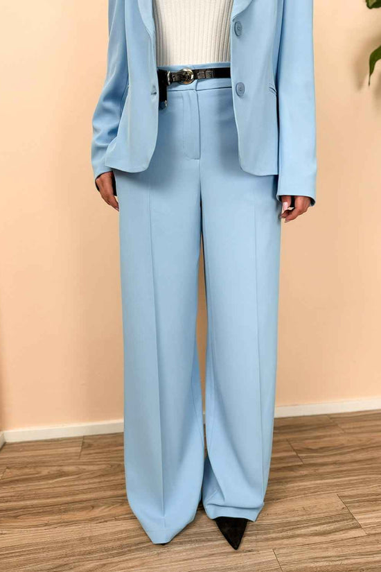 Pantalone palazzo - CELESTE