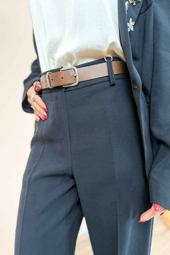 Pantalone palazzo - NERO
