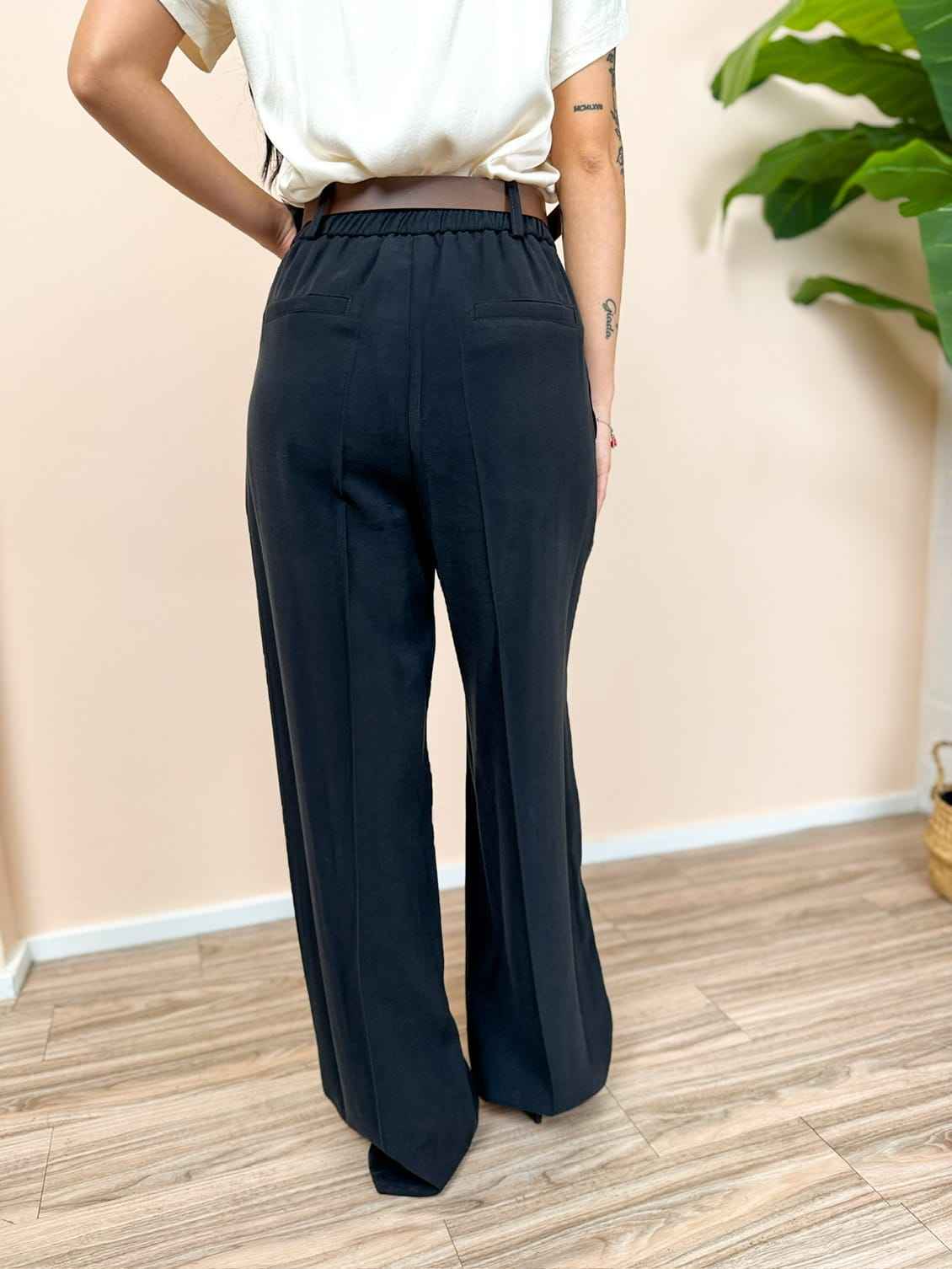 Pantalone palazzo - NERO