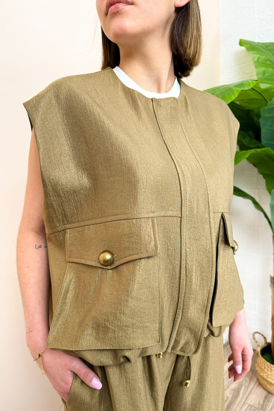 Gilet con bottoni - DESERTO