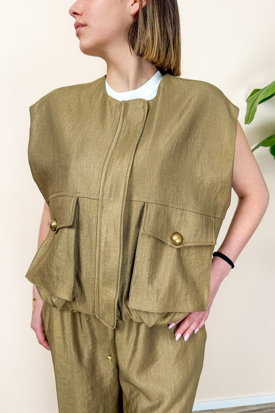 Gilet con bottoni - DESERTO