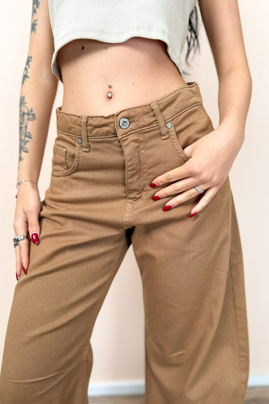 Pantalone barrel - CAMELLO
