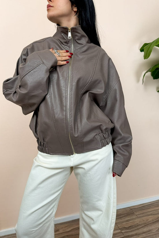 Bomber in ecopelle - CACAO
