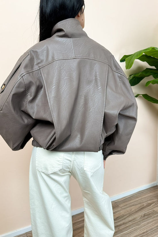 Bomber in ecopelle - CACAO