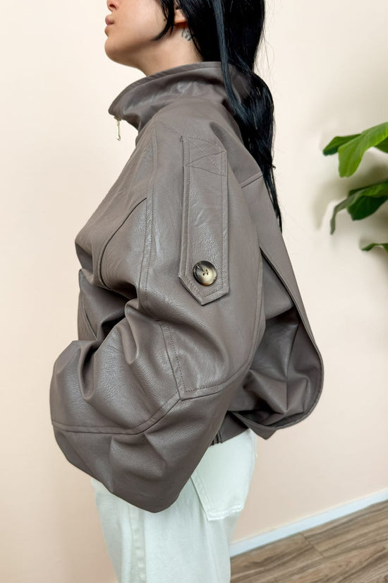 Bomber in ecopelle - CACAO