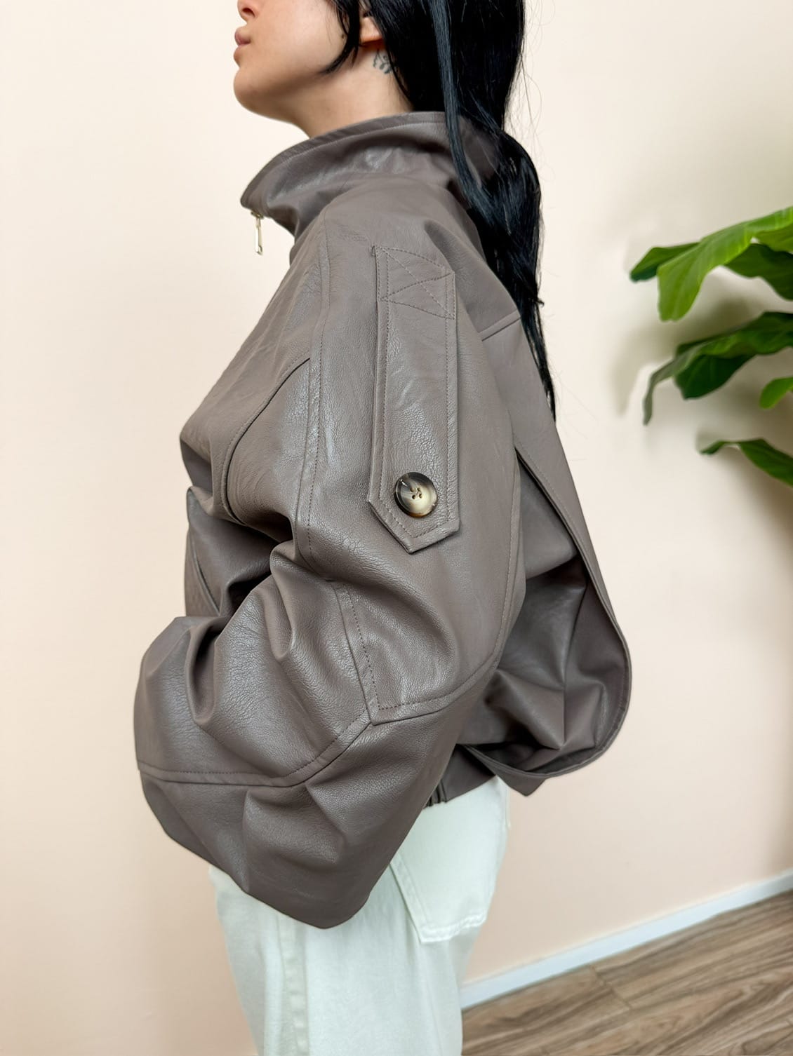 Bomber in ecopelle - CACAO