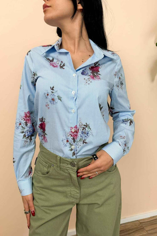 Camicia floreale - AZZURRO